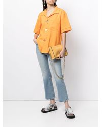 Mother Tripper Cropped-Jeans - Blau