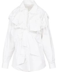 Maison Margiela - Gathered Poplin Shirt - Lyst