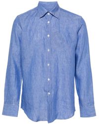 Canali - Classic-collar Linen Shirt - Lyst