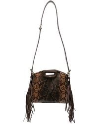 Maje - Python-Embossed Miss M Mini Bag - Lyst