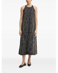 Liviana Conti - Geometric-Print Sleeveless Midi Dress - Lyst