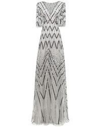 Gemy Maalouf - Sequin-Embellished V-Neck Dress - Lyst