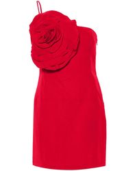 Blumarine - Rose-appliqué Mini Dress - Lyst