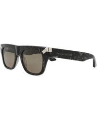 McQueen - Tortoiseshell-Effect Square-Frame Sunglasses - Lyst