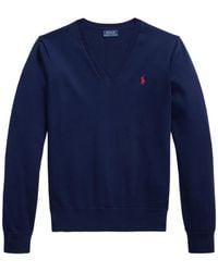 Polo Ralph Lauren - Logo-Embroidered V-Neck Sweater - Lyst