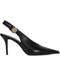 POTAMY - 100Mm Leather Heeled Pumps - Lyst