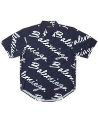 Balenciaga - Logo-print Short-sleeve Shirt - Lyst