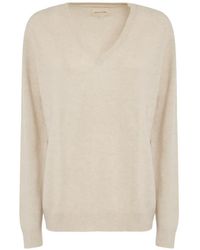 Loulou - V-Neck Cashmere Sweater - Lyst