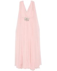 SILK LOVE & LACE - Ilena Crystal-Embellished Cape-Sleeve Maxi Dress - Lyst