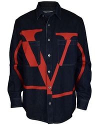 Valentino Garavani - Logo-Print Denim Jacket - Lyst