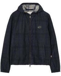 Burberry - Chaqueta Check De Algodón Con Capucha - Lyst