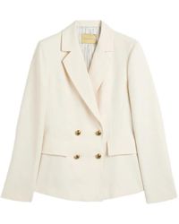 Momoní - Sierra Double-Breasted Flap-Pocket Jacket - Lyst