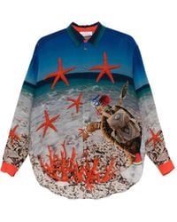 The Artistylist - Graphic-Print Silk Shirt - Lyst