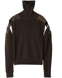 Burberry - Wollen Trui Met Afneembare Mouwen - Lyst