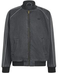 adidas - Logo-Embroidered Denim Jacket - Lyst