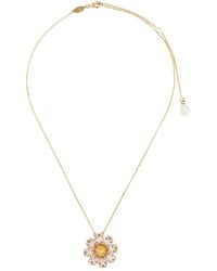 Dolce & Gabbana - 18Kt Geel- En Roségouden Spring Hanger Met Morganiet - Lyst
