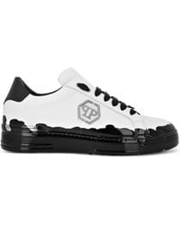 Philipp Plein - Low-Top Sneakers Met Verfspatten - Lyst