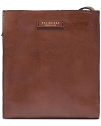 The Bridge - Small Logo-Plaque Leather Shoulder Bag - Lyst