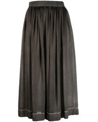 Uma Wang - Ruched-Detail Midi Skirt - Lyst