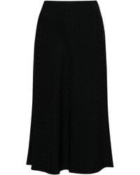 Elisabetta Franchi - Logo-jacquard Midi Skirt - Lyst