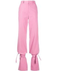 The Attico - High-Waisted Tie-Ankle Trousers - Lyst