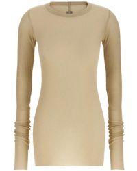 Rick Owens - Rib Ls Fitted Ribbed Top - Lyst