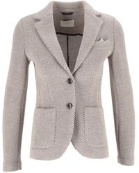 Circolo 1901 - Waffle-Knit Notched-Lapels Blazer - Lyst