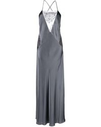 Michelle Mason - Lace Detail Silk Gown - Lyst