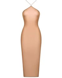 Maison Close - French Kiss Light Midi-Jurk Met Open Achterkant - Lyst