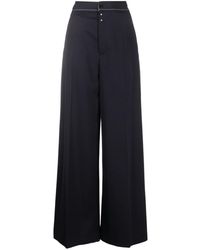 MM6 by Maison Martin Margiela - High-waisted Wide-leg Trousers - Lyst