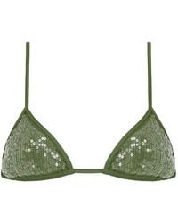 Tropic of C - Equator Sequin-Embellished Bikini Top - Lyst