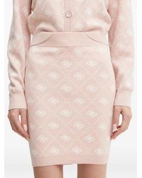 Guess - Monogram-Print Knit Mini Skirt - Lyst