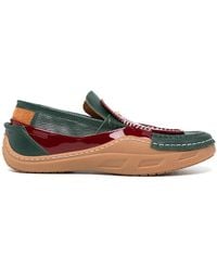 Kolor Colour-block Slip-on Loafers - Green