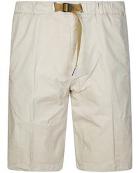 White Sand - Belted Elasticated-Waist Shorts - Lyst