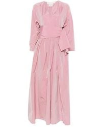 Co.Go - Belted Long-Sleeve Maxi Dress - Lyst