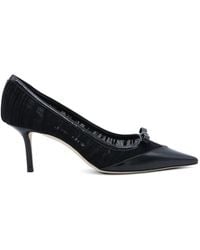 Jimmy Choo - Love Mesh Bow-Embellishment Pumps - Lyst