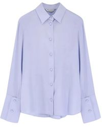 Max Mara - Button-Down Blouse Met Wijde Pijpen - Lyst