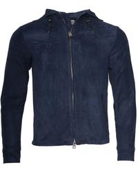 Kiton - Veste Zippée En Daim À Capuche - Lyst