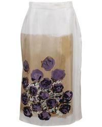 Antonio Marras - Floral-Print Midi Skirt - Lyst