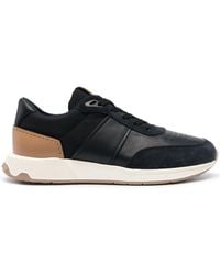 Tod's - Leather-Trimmed Low-Top Sneakers - Lyst