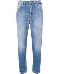 Dondup - Jeans crop Koons a vita media - Lyst