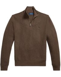Polo Ralph Lauren - Quarter-Zip Textured-Knit Sweater - Lyst