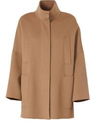Max Mara - Stehkragen-Mantel mit aufgesetzten Taschen - Lyst