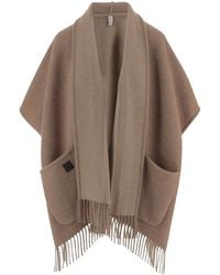 Ferragamo - Fringed Patch-Pocket Cape - Lyst