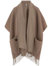 Ferragamo - Fringed Patch-Pocket Cape - Lyst