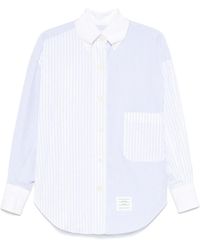 Thom Browne - Popeline Blouse Met Krijtstreep - Lyst