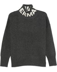 ERMANNO FIRENZE - Trui Met Hoge Hals En Logodetail - Lyst