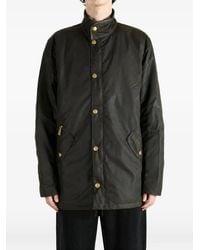 Barbour - Veste À Col Cheminée En Coton Ciré - Lyst