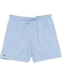Lacoste - Logo-Patched Drawstring Swim Shorts - Lyst