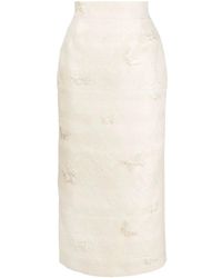 Roberto Cavalli - Butterfly-Jacquard Midi Pencil Skirt - Lyst